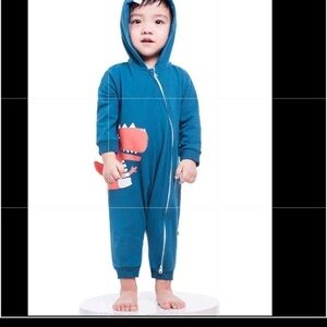 Hoodie Cotton Onesies Long Sleeve Romper Dinosaur 12-18 Months NWT